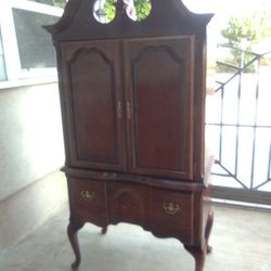 Beautiful Wooden Antique Armoire With Drawer 