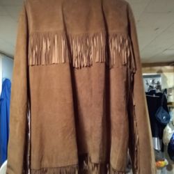 Suede Fringed Jacket  One Size Fits All