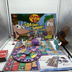 Phineas and Ferb 104 Days of Summer Board Game Jakks Pacific 2010 100% Complete 