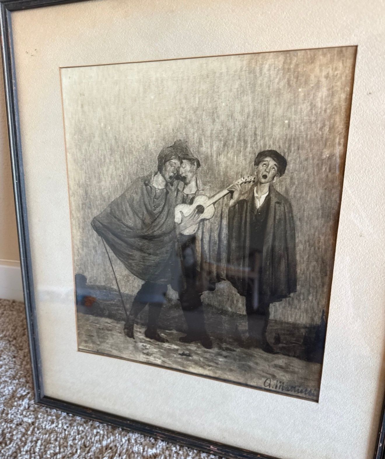 Oscar Adam Otto Matthiesen (1(contact info removed)) Danish, o/b. Black/white print