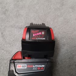 2 Milwaukee M18 Batteries lot Of 2/5.0/4.0xc