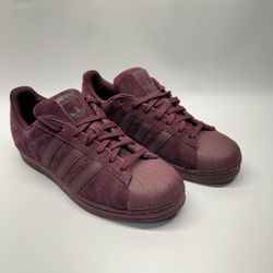 adidas Superstar XLG Shoes - Burgundy Suede Platform IE7377 Mono Color Size 9 #T6