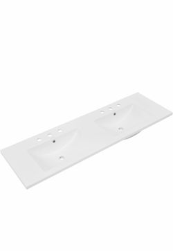 دری 60 inch Vanity Top Bathroom Sink with 3 Holes