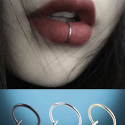 Stainless Steel Small Lip Rings (3)