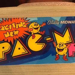 Pac Man Plus Original Arcade Video Game Marquee