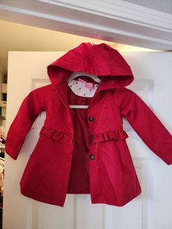 Girls Red Coat size 4 T
