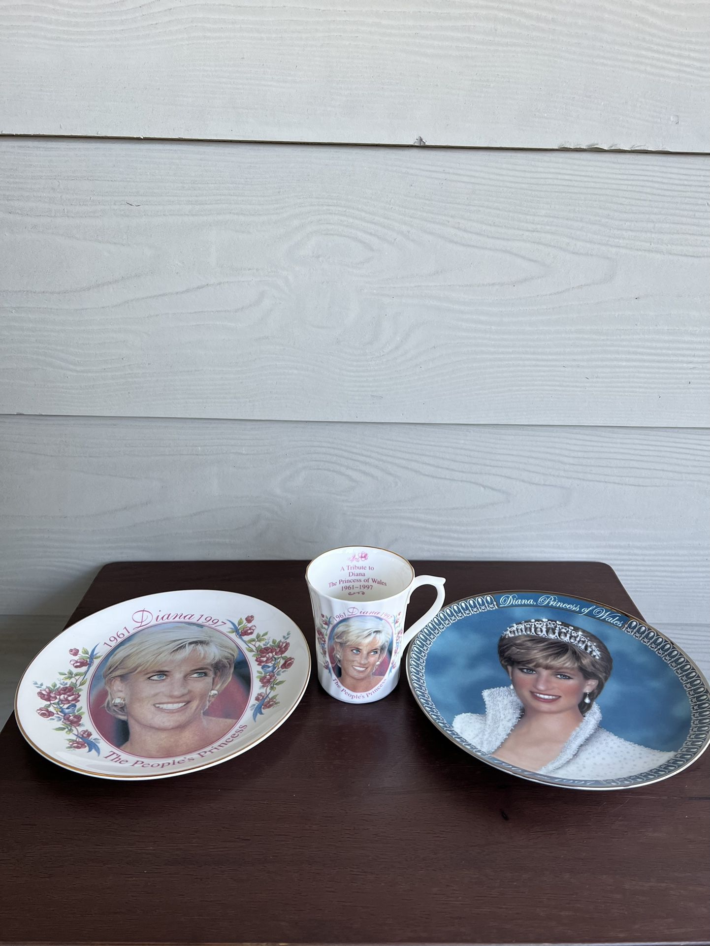 Allyn Nelson Lot Of 3 Pieces Diana Princess 1(contact info removed) Tribute Plate F Porcelain