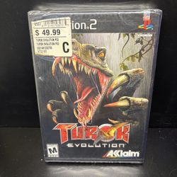 TUROK: Evolution 1st Print  PlayStation 2 (PS2) FACTORY SEALED Y-Folds Black Lbl