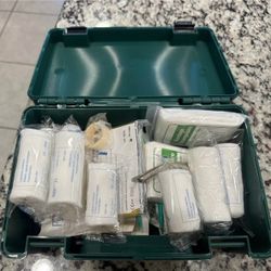 First Aid Kit Box w/ Supplies