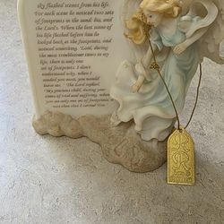 Seraphim Angel Plaque "Footprints In The Sand" 