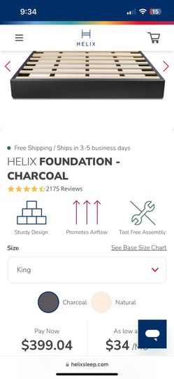 Used King Size Helix Foundation And Frame