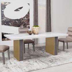 Brand New Clean lines and Versatile Marble Modern Dining table/set on sale