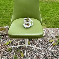 Vintage Green Cosco Swivel Chair