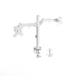 Vivo White Dual Monitor Stand Mount