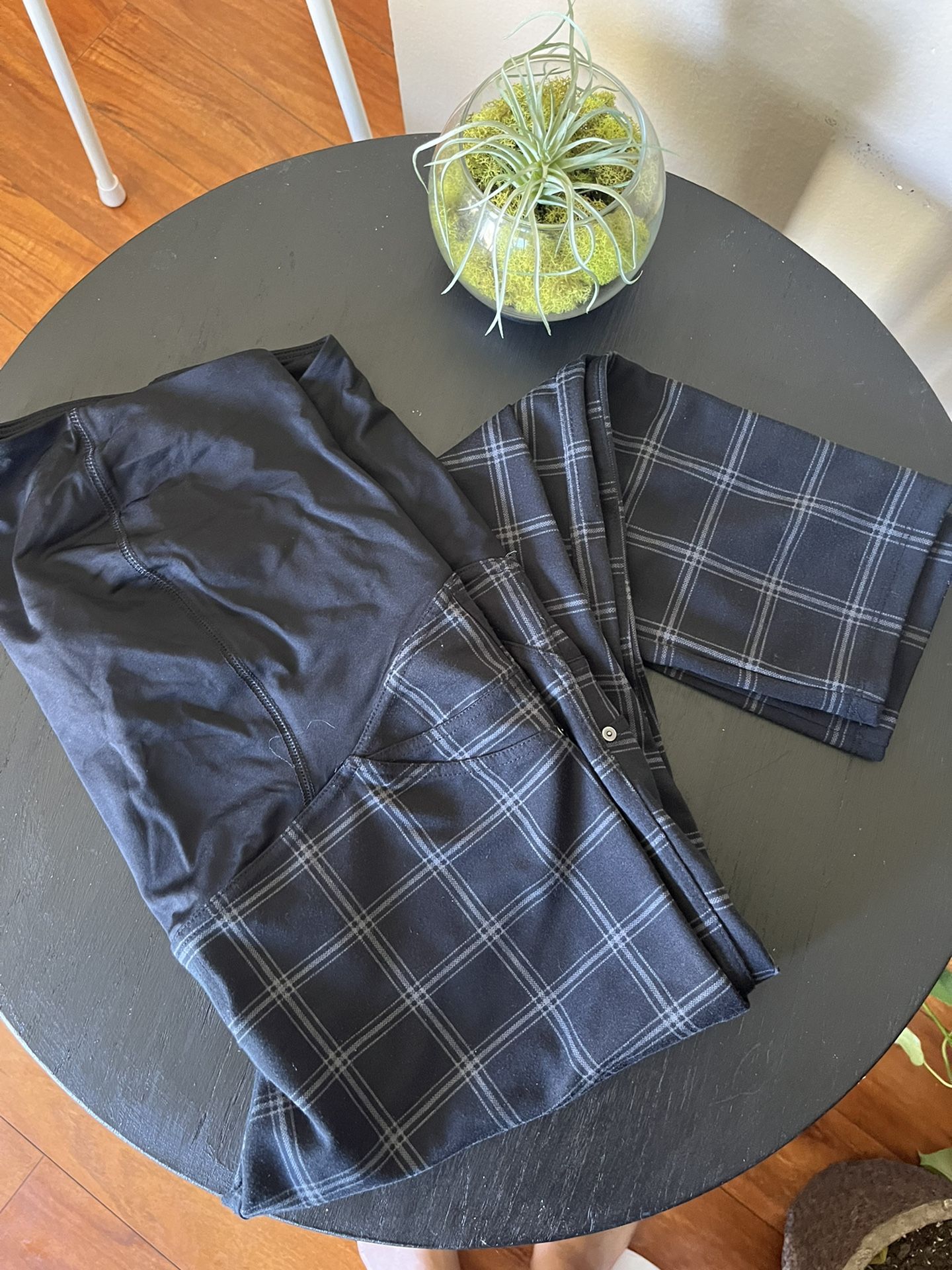 maternity plaid dress pants