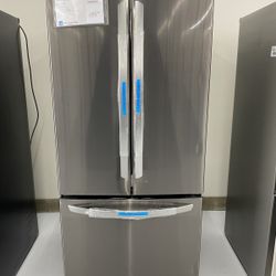 Black - 22 cu.ft. LG 3-Door French Refrigerator - OPEN BOX 50%OFF