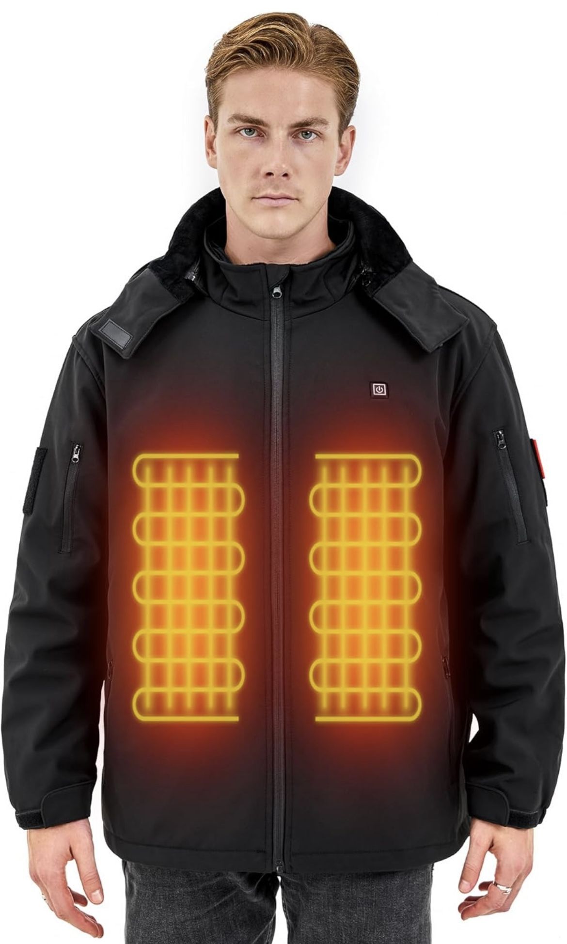 Heated Jacket for Men with Battery Pack,Soft Electric Heating