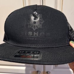 OTTO BISHOP tattoo supply Black Cap with Red Logo one size