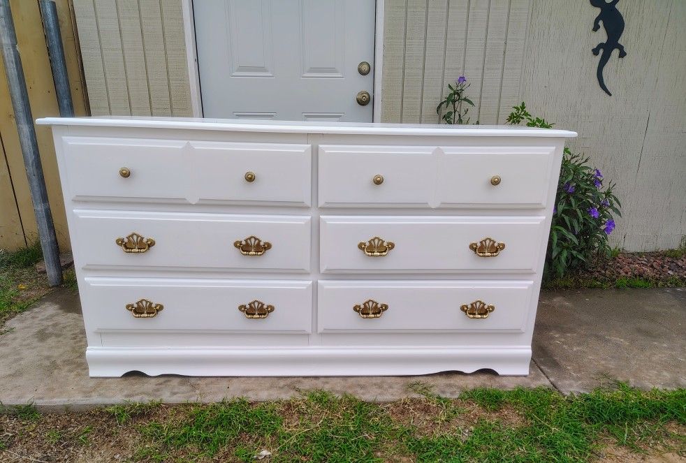 White Dresser 30"H 56"W 16"D