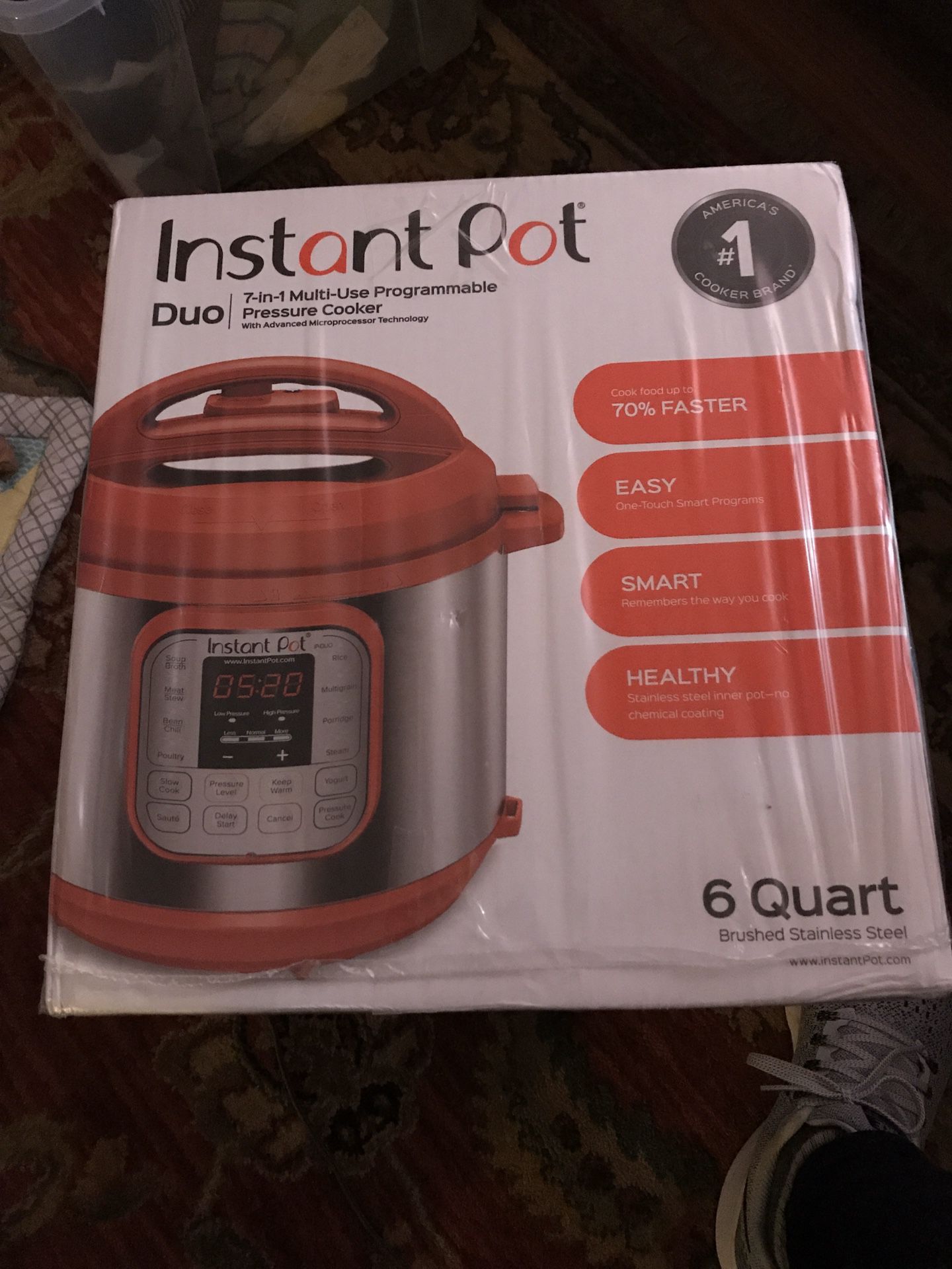 Instant Pot Duo + 4 yr Amazon Warrenty selling on Amazon for $99+ $15 for warranty