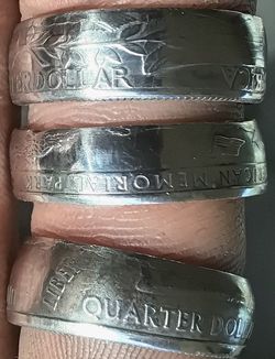 Custom Quarter Dollar Rings  ( KIKO'S CUSTOM LOONEY COIN RINGS )