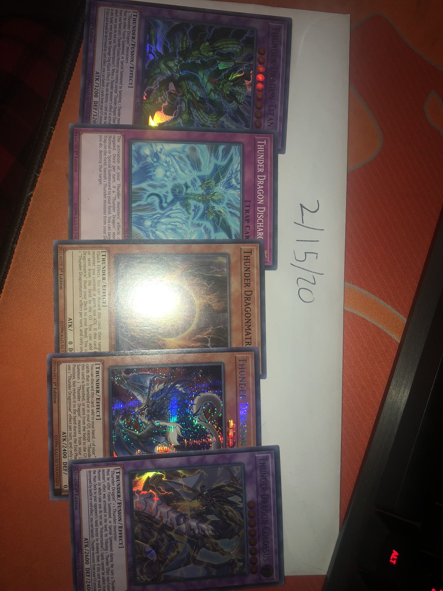 Yugioh Thunder Dragon Cards