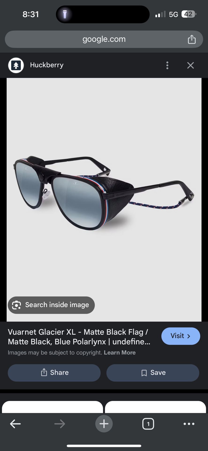 Vuarnet Glacier XL Polarlynx Lens Sunglasses