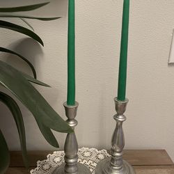 Pair Of Metal Candle Holder