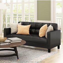 Brand New  Faux Leather Couch Comes In Box (Sofa Nuevo Viene En Caja