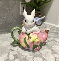 Porcelain Bunny / Rabbit Tea Pot