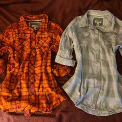 Juniors Large Plaid Shirt