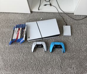 PS5, 5tb HDD & controllers