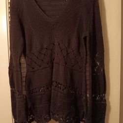 Michael Kors Bl Crochet Sweater. Sz L