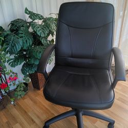 Leather office chair.