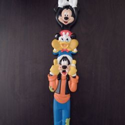 Vintage Walt Disney World 15" Mickey,Donald & Pluto Back Scratcher