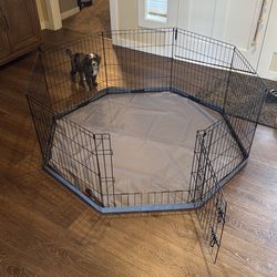 Puppy/small animal playpen with door and waterproof floor