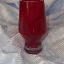 Valentines Red Hand Blown Mini Vase 