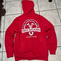 true religion zip up hoodie size M in men color red