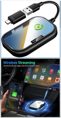 🔥Brand new 🔥 Wireless CarPlay Adapter for Apple iPhone, Converts Factory Wired CarPlay to Wireless CarPlay 2024 Upgrade Plug & Play Auto Connect Fas