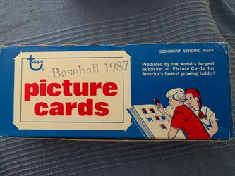 1987 Topps 500 card vending machine box
