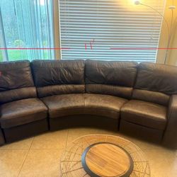 Leather Reclining Sectional Sofa