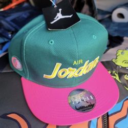 Air Jordan Hat Pink And Green