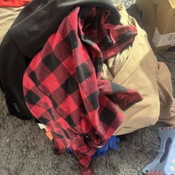 four Big Garbage Bags Of Men’s Clothes Only Variety $10 A Bag