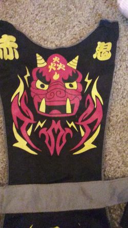 Costume red ninja for play size 7/8 size large