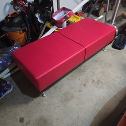 Red Leather Bench