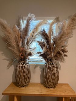 Set of Pampas in vases