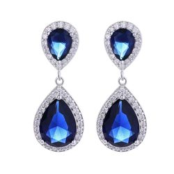 Royal Blue Shine- Elegant Sapphire Earrings for Her