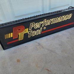 Performance Tool Lighted Sign Vintage Garage Mancave Work Shop