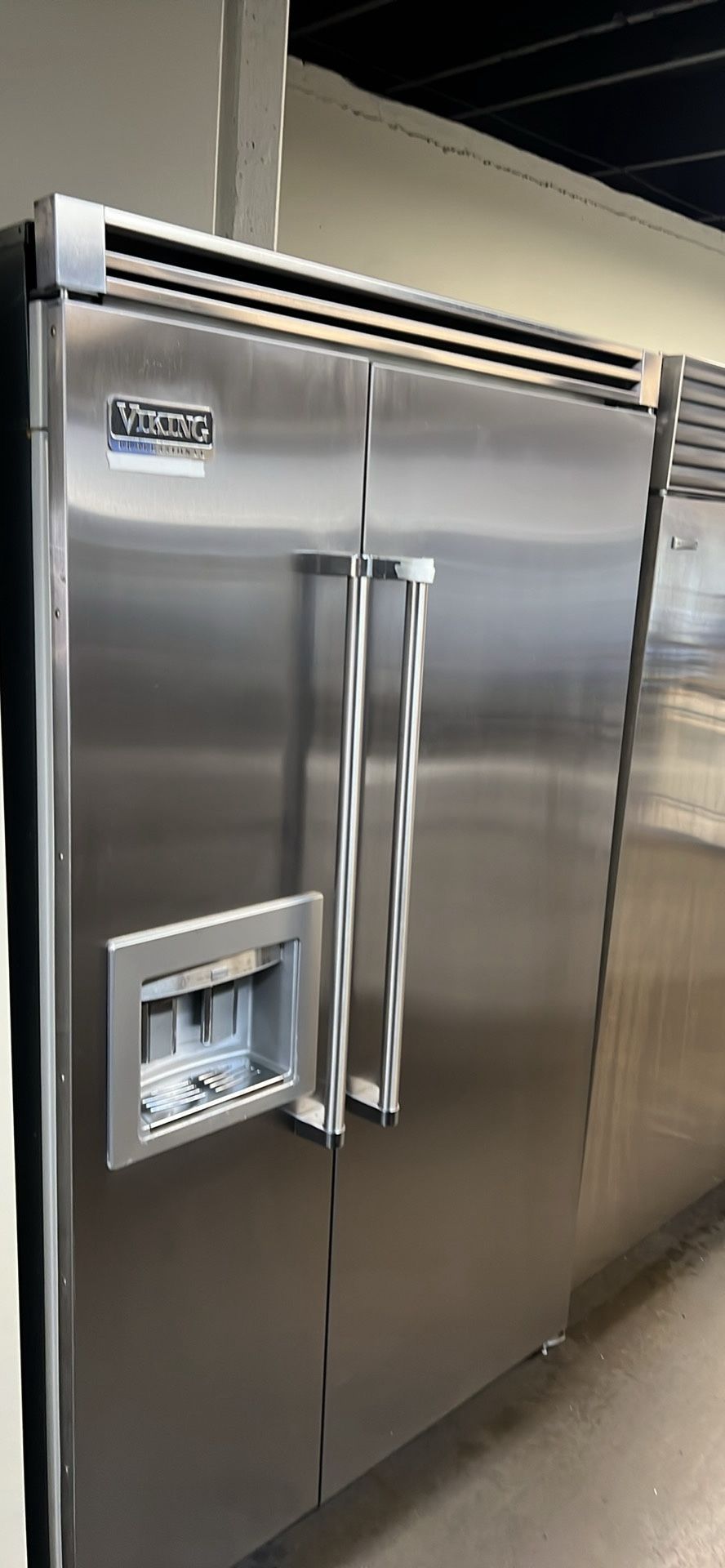Viking 48”Wide Built In Stainless Steel Refrigerator Side By Side