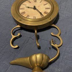 abbas sons genie And Table Clock Metal Home Decour Made In india